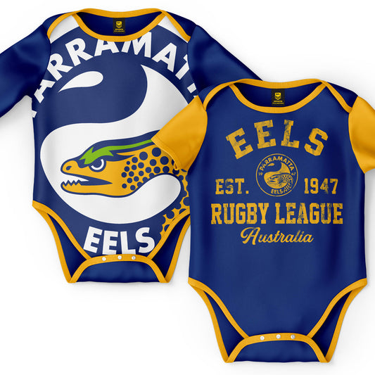 NRL INFANT BODYSUIT 2PC GIFT SET - PARRAMATTA EELS
