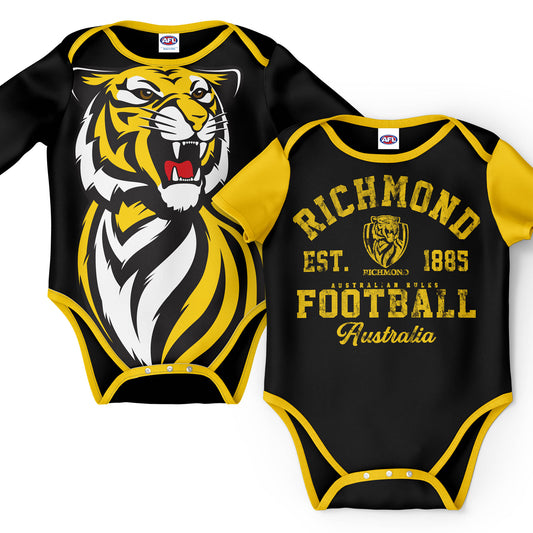 AFL INFANT BODYSUIT 2PC GIFT SET - RICHMOND TIGERS