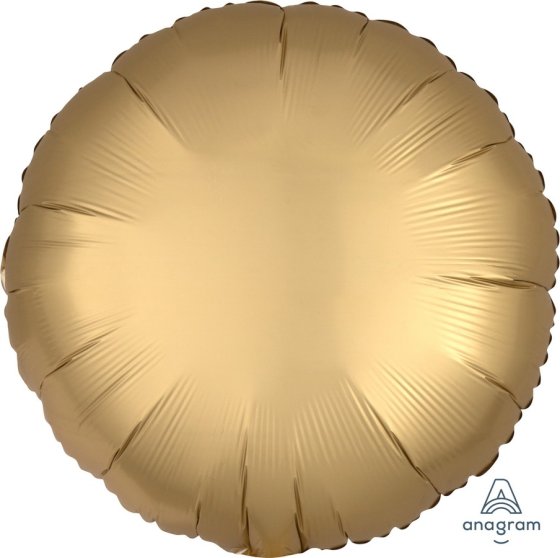 SATIN LUXE GOLD SATEEN CIRCLE FOIL BALLOON - 43CM