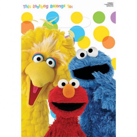 SESAME STREET LOOT BAGS - PACK OF 8
