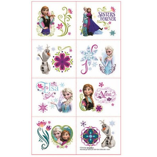 DISNEY FROZEN TEMPORARY TATTOOS - PACK OF 16