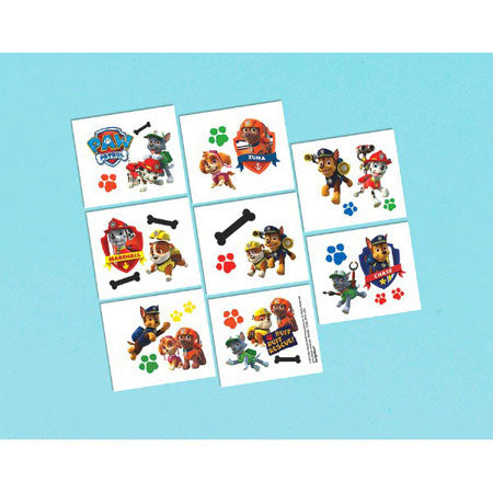 PAW PATROL TEMPORARY TATTOOS - PACK OF 16