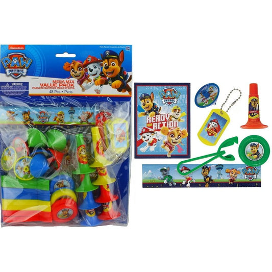 PAW PATROL PARTY FAVOUR PACK - 48 PARTY FAVORS