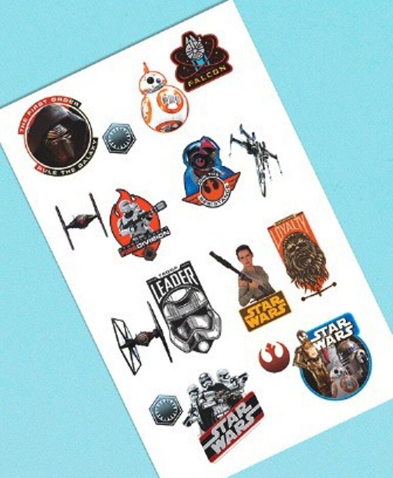 STAR WARS THE FORCE AWAKENS TEMPORARY TATTOOS - PACK OF 16