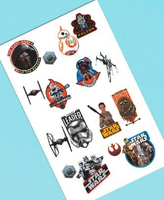 STAR WARS THE FORCE AWAKENS TEMPORARY TATTOOS - PACK OF 16