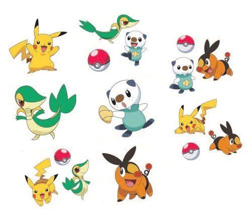 POKEMON TEMPORARY TATTOOS - PACK OF 16