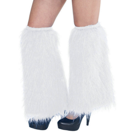 PLUSH LEG WARMERS - WHITE