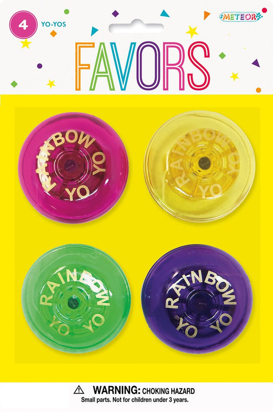 PARTY FAVOURS - YO YO'S - PACK OF 4
