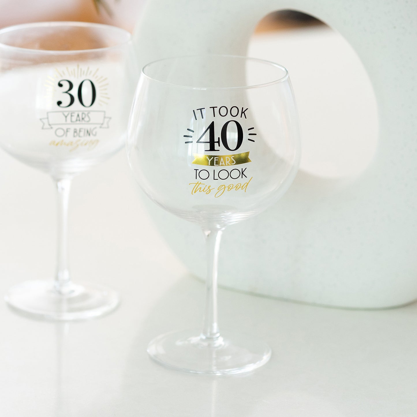 SIP CELEBRATION 40TH BIRTHDAY BALLOON GLASS