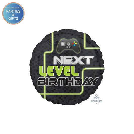 LEVEL NEXT UP LEVEL BIRTHDAY FOIL BALLOON - 43CM