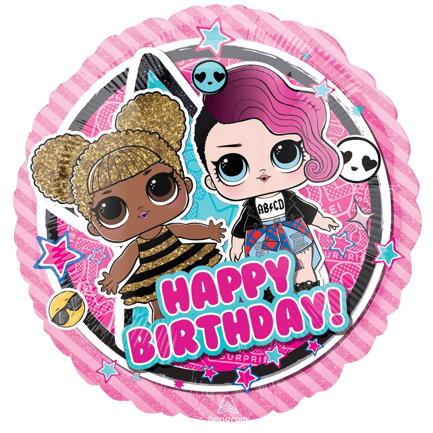 STANDARD LOL SURPRISE HAPPY BIRTHDAY FOIL BALLOON 45CM