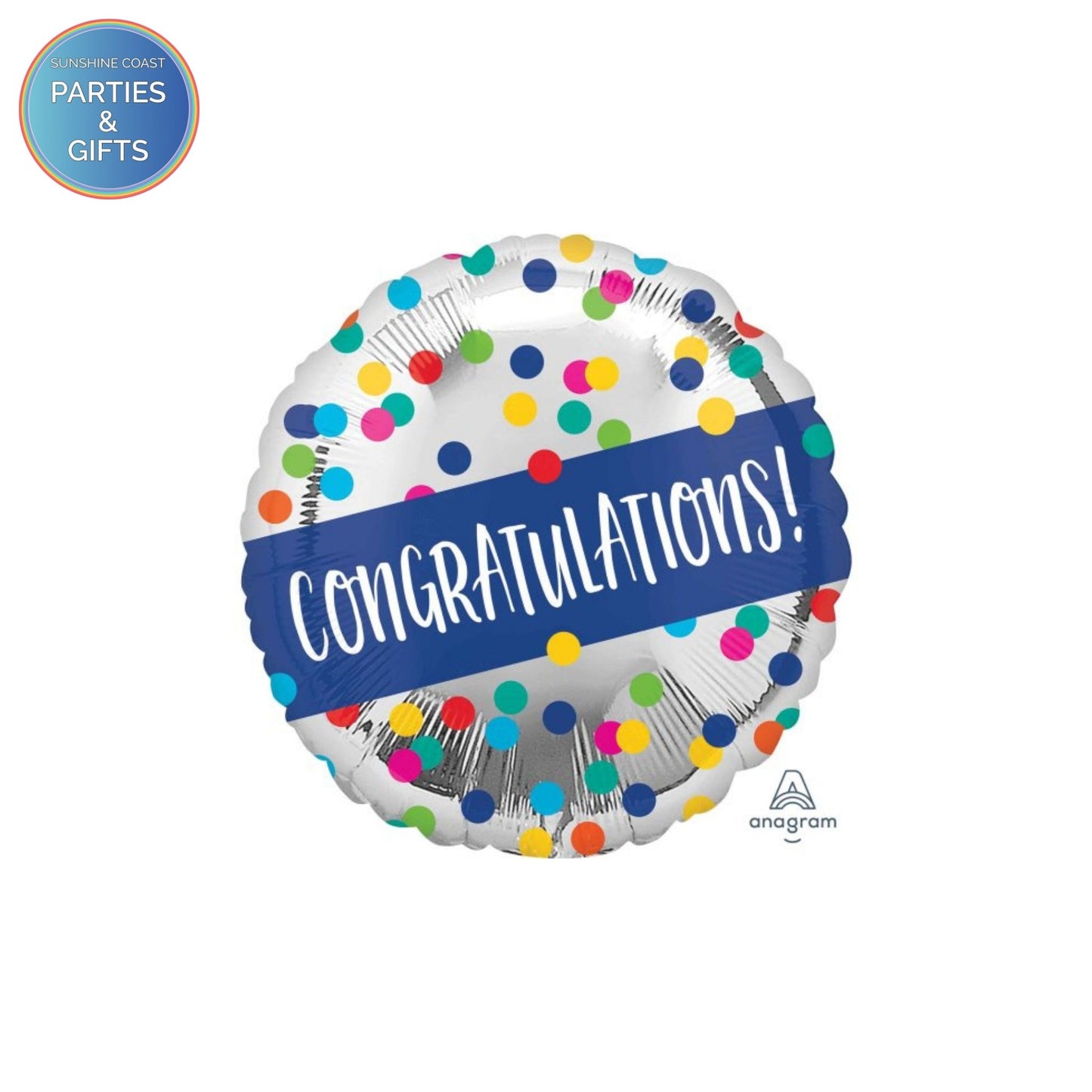CONGRATULATIONS SILVER FOIL BALLOON - 45CM