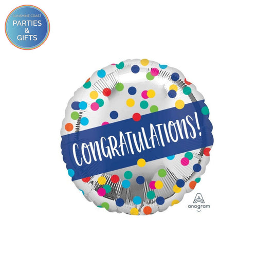 CONGRATULATIONS SILVER FOIL BALLOON - 45CM