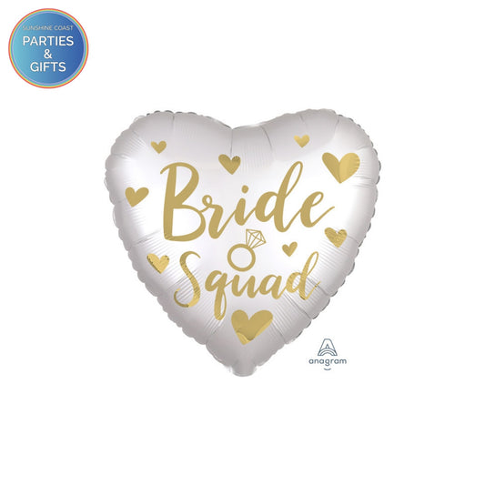 COMING SOON - BRIDE SQUAD HEART FOIL BALLOON - 45CM