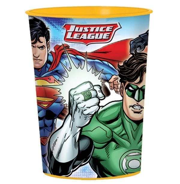 JUSTICE LEAGUE PLASTIC FAVOUR CUP