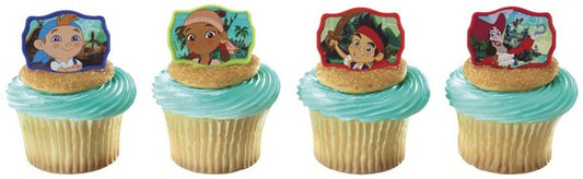 JAKE & THE NEVERLAND PIRATES CUPCAKE RINGS - PACK OF 12
