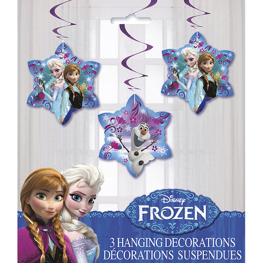 DISNEY FROZEN 3 HANGING DECORATIONS - 3 PACK