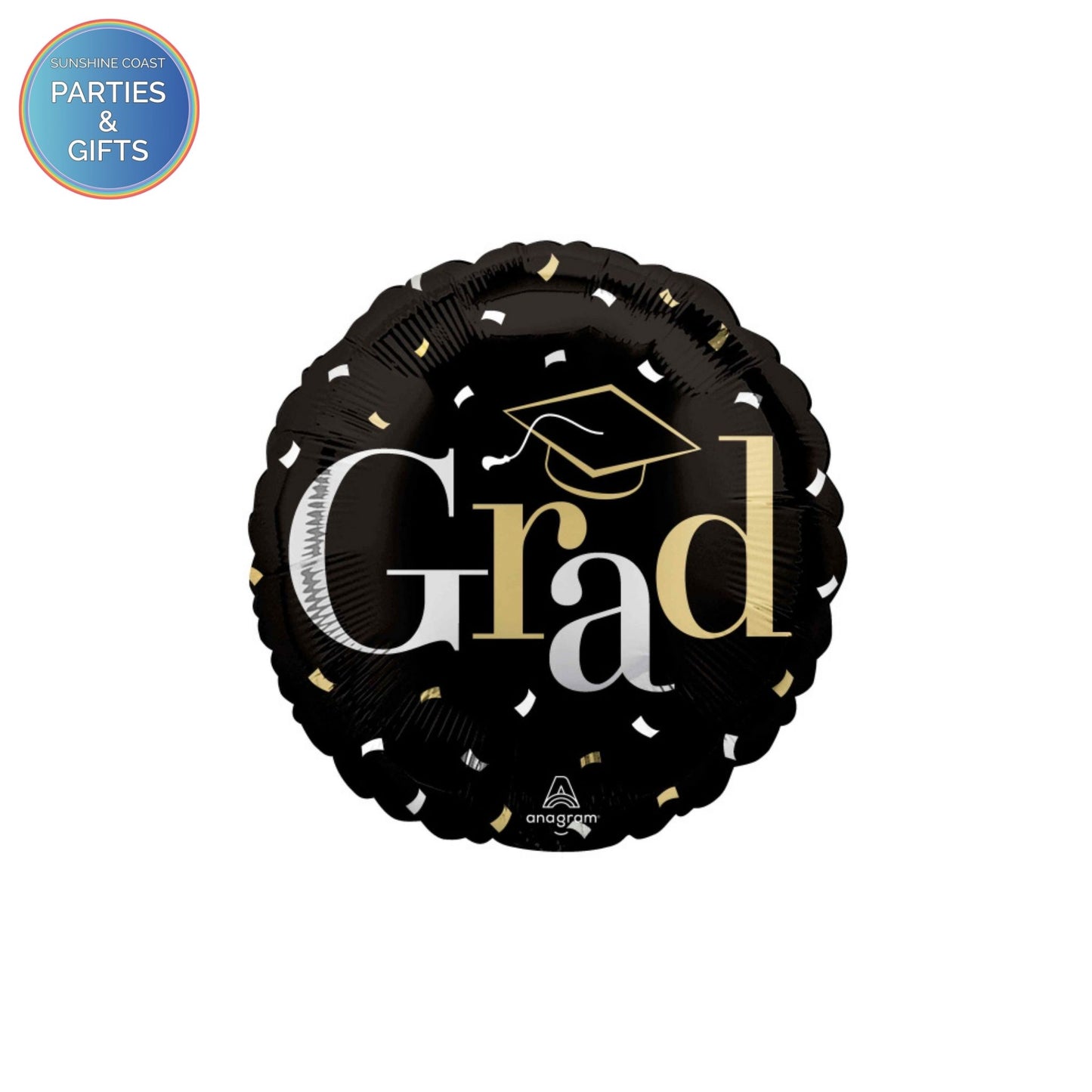 CLASS DISMISSED GRAD BLACK FOIL BALLOON - 43CM
