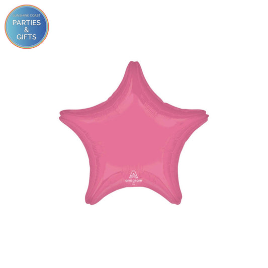 VIBRANT PINK STAR FOIL BALLOON - 48CM