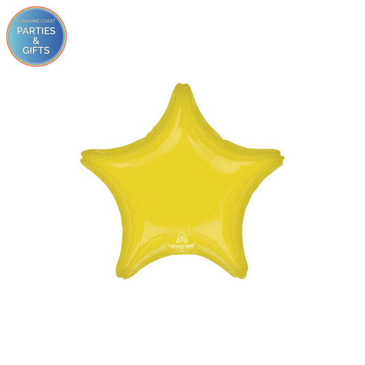 VIBRANT YELLOW STAR FOIL BALLOON - 48CM