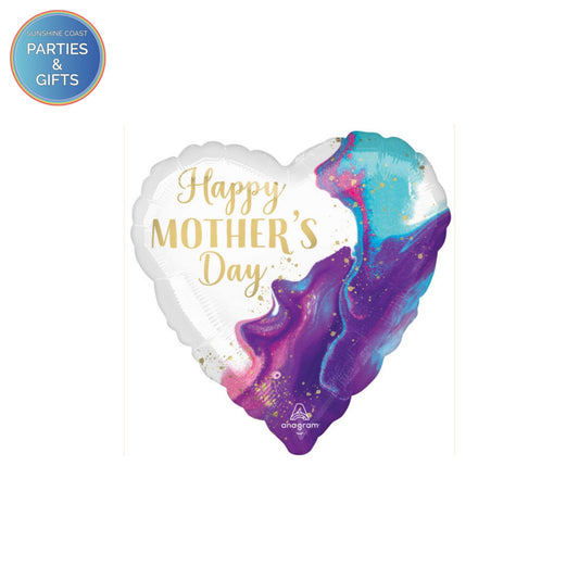 HAPPY MOTHER'S DAY ALLURING MARBLE FOIL BALLOON - 43CM