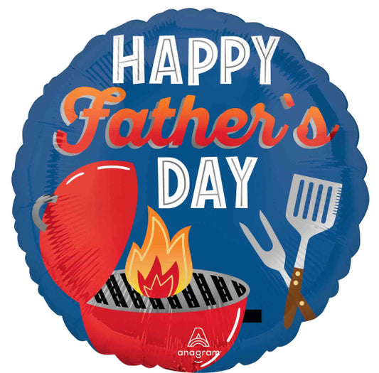 HAPPY FATHERS DAY GRILL-IANT DAD FOIL BALLOON - 45CM
