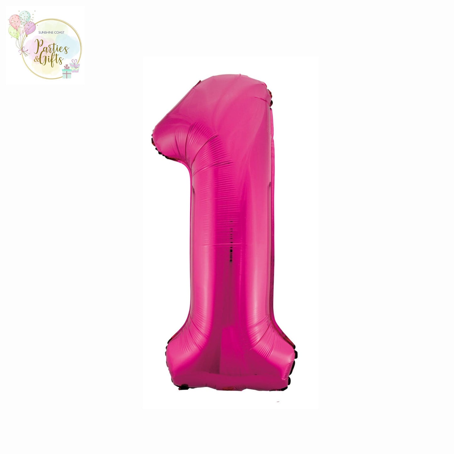 GIANT FOIL BALLOON - HOT PINK NUMBER 1 - 86CM