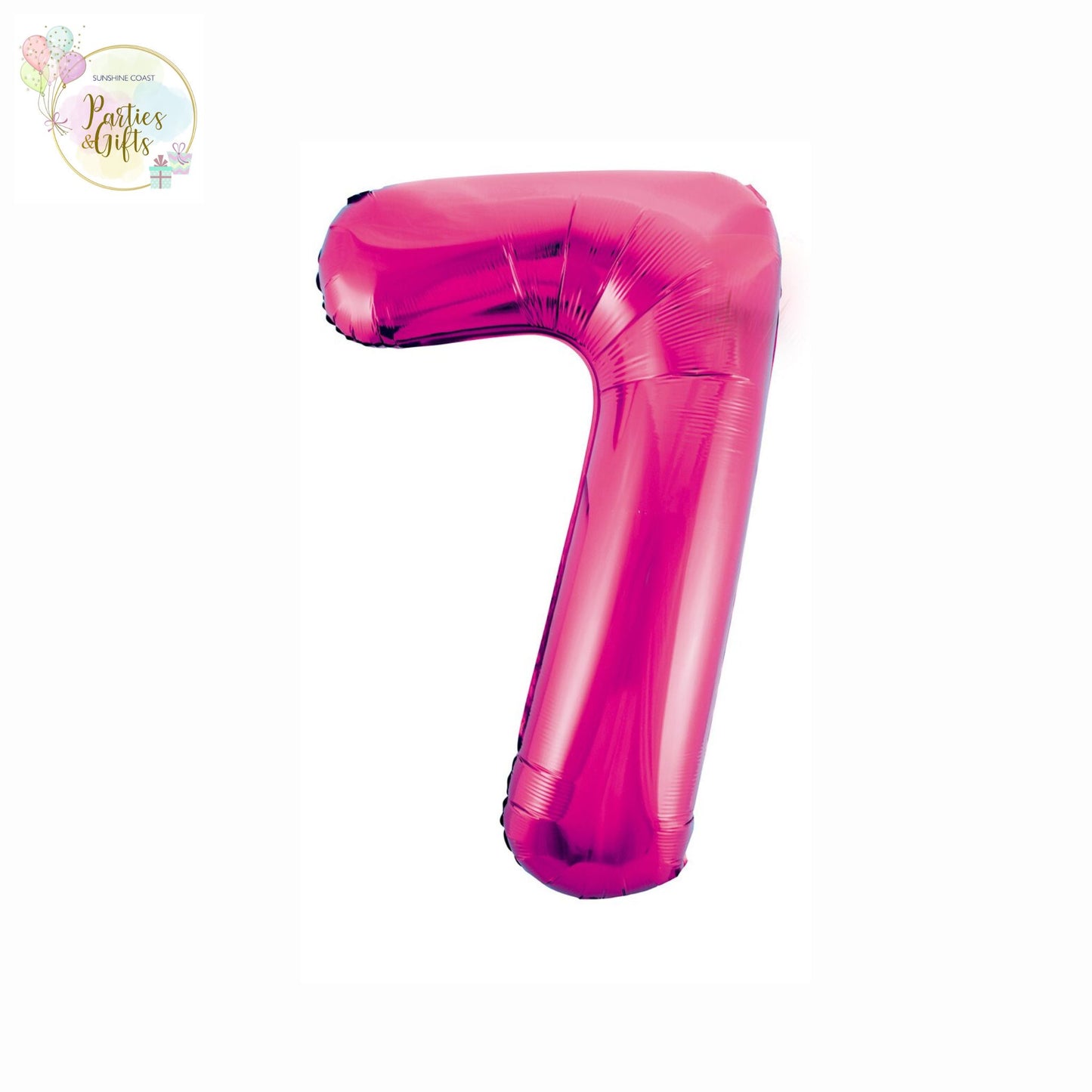 GIANT FOIL BALLOON - HOT PINK NUMBER 7 - 86CM