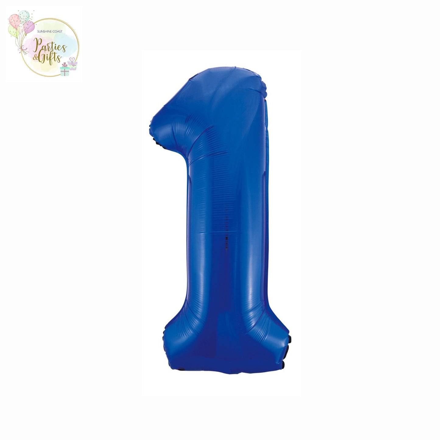 GIANT FOIL BALLOON - ROYAL BLUE NUMBER 1 - 86CM