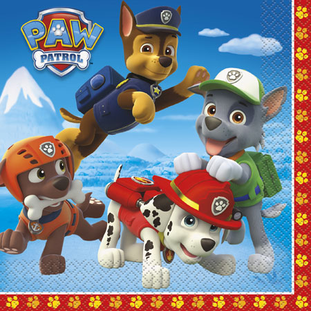 PAW PATROL LUNCH NAPKINS - PACK OF 16