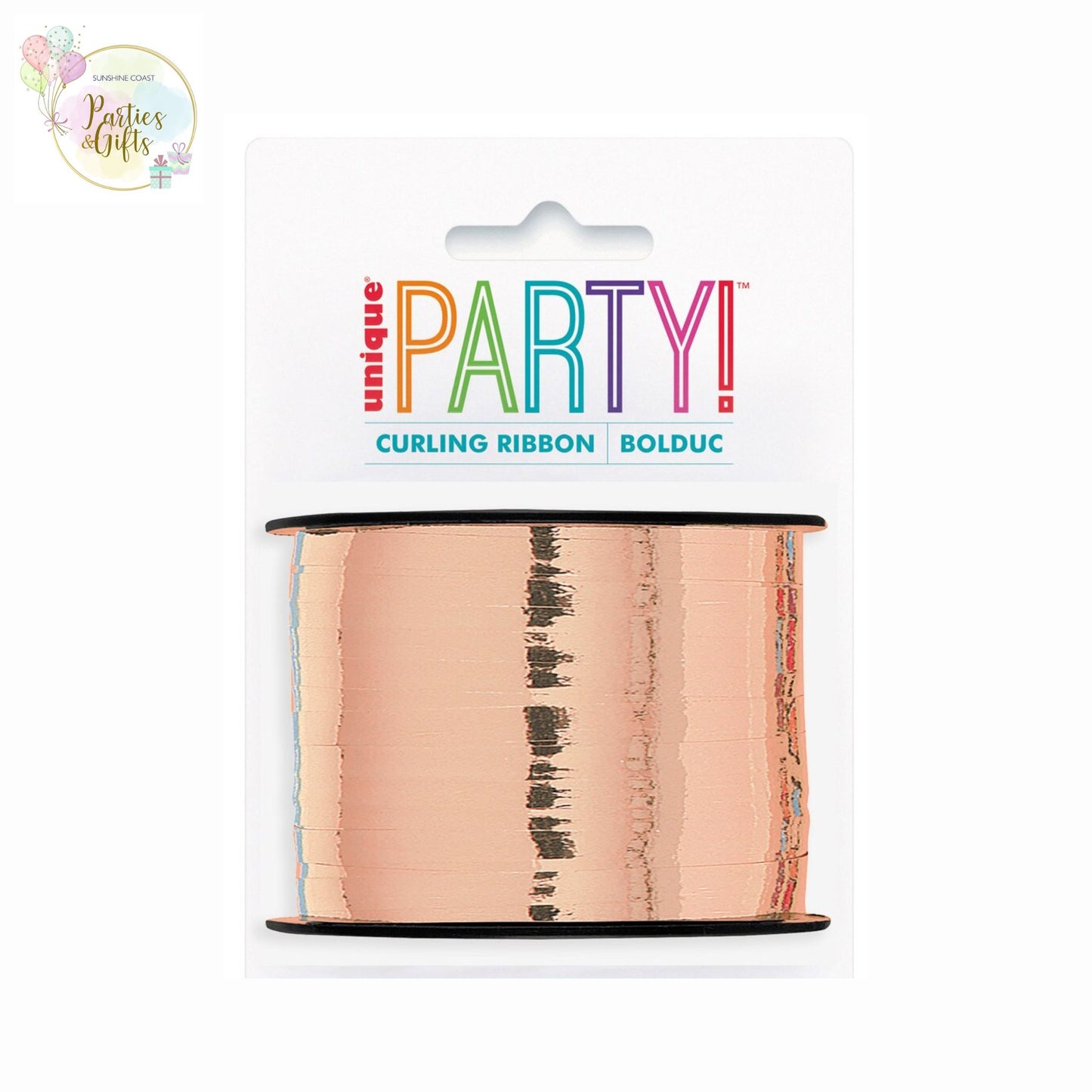 CURLING RIBBON ROSE GOLD - 45.7M