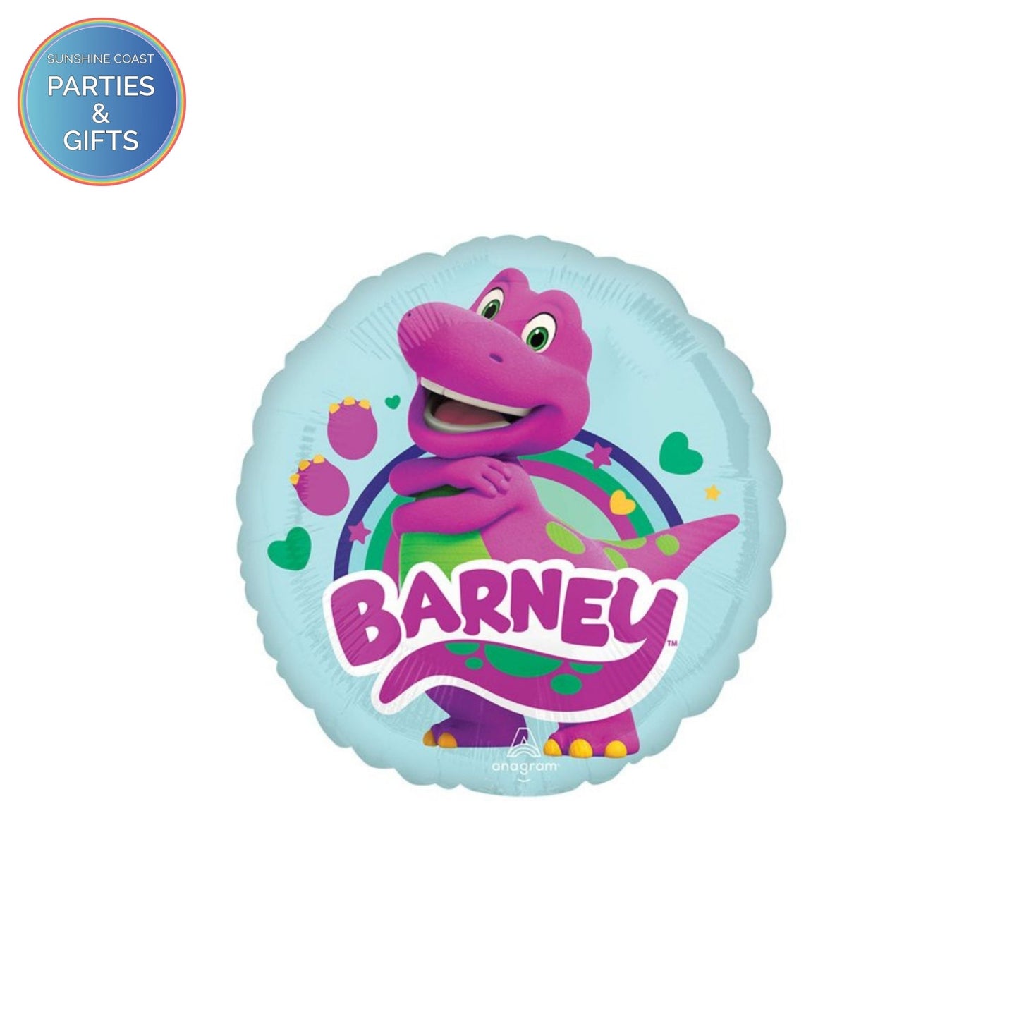 BARNEY FOIL BALLOON - 43CM