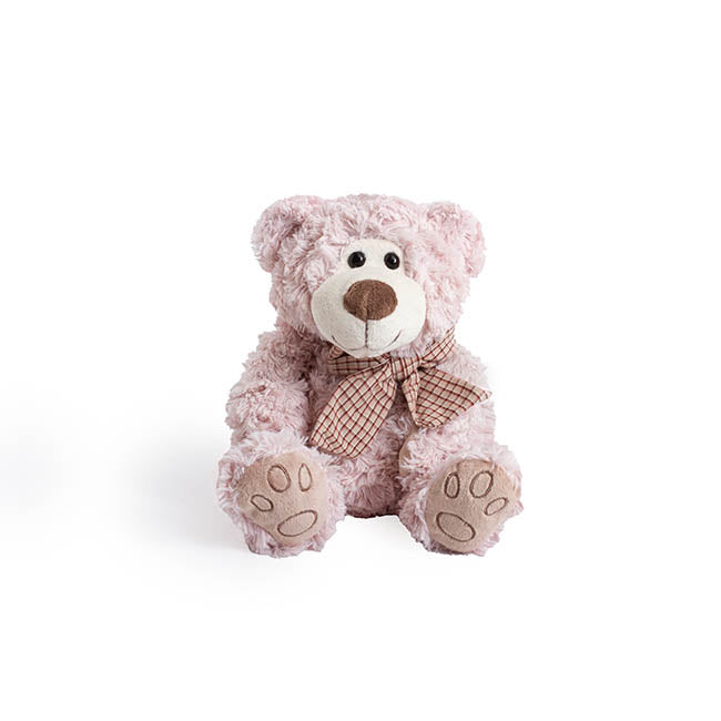 LUKE TEDDY BEAR BABY PINK- 20CM