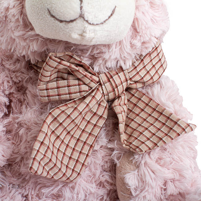 LUKE TEDDY BEAR BABY PINK- 20CM