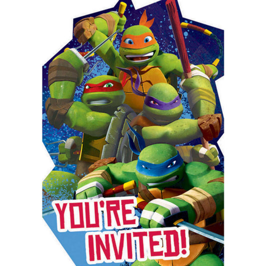 TEENAGE MUTANT NINJA TURTLES INVITATION SET - PACK OF 8