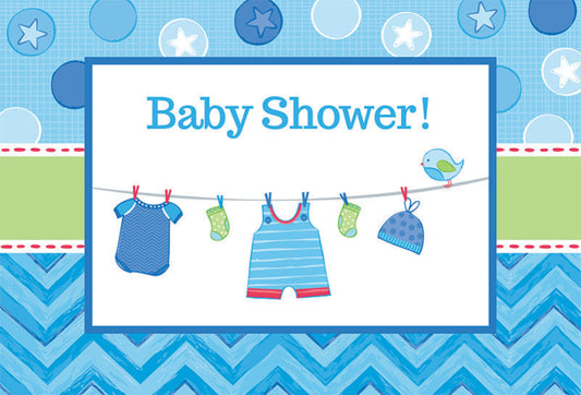 BABY SHOWER IT'S A BOY INVITATION SET - PACK OF 8