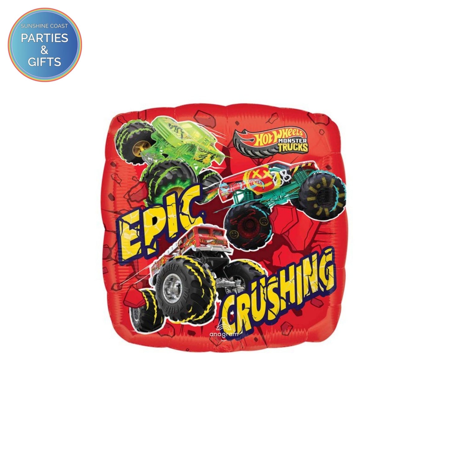 HOT WHEELS MONSTER TRUCKS FOIL BALLOON - 43CM