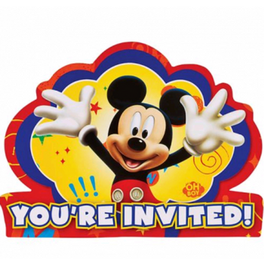 MICKEY MOUSE INVITATION SET - PACK OF 8
