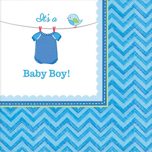 BABY SHOWER IT'S A BOY BEVERAGE NAPKINS - PACK OF 16