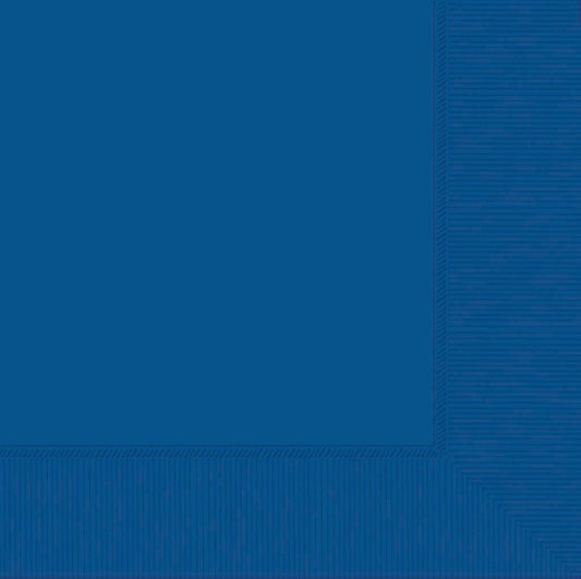 BRIGHT ROYAL BLUE BEVERAGE NAPKINS - PACK OF 20