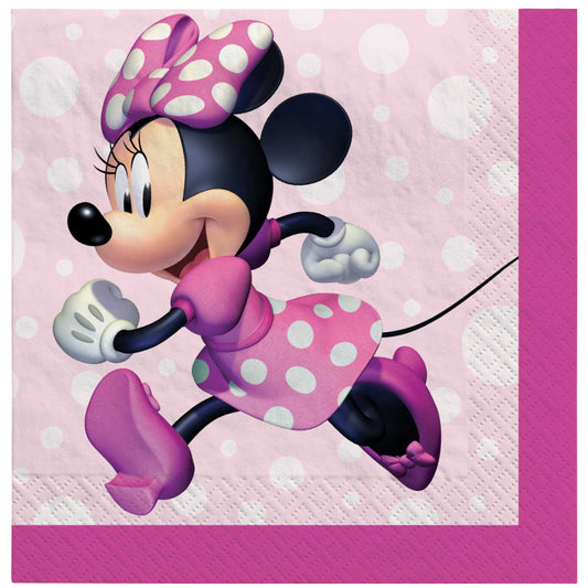 MINNIE MOUSE FOREVER BEVERAGE NAPKINS - PACK OF 16