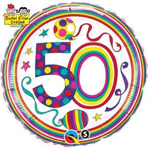 50TH BIRTHDAY FOIL BALLOON - 46CM