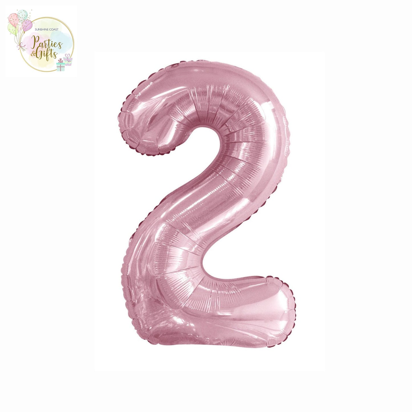 GIANT FOIL BALLOON - LOVELY PINK NUMBER 2 - 86CM
