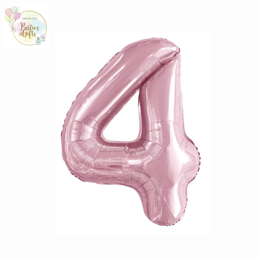 GIANT FOIL BALLOON - LOVELY PINK NUMBER 4 - 86CM