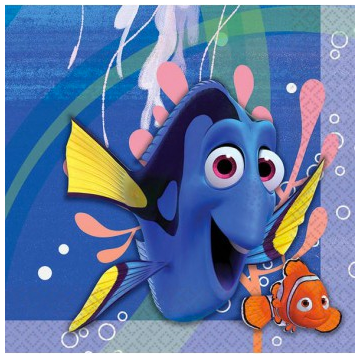 DISNEY FINDING DORY LUNCH NAPKINS - PACK OF 16