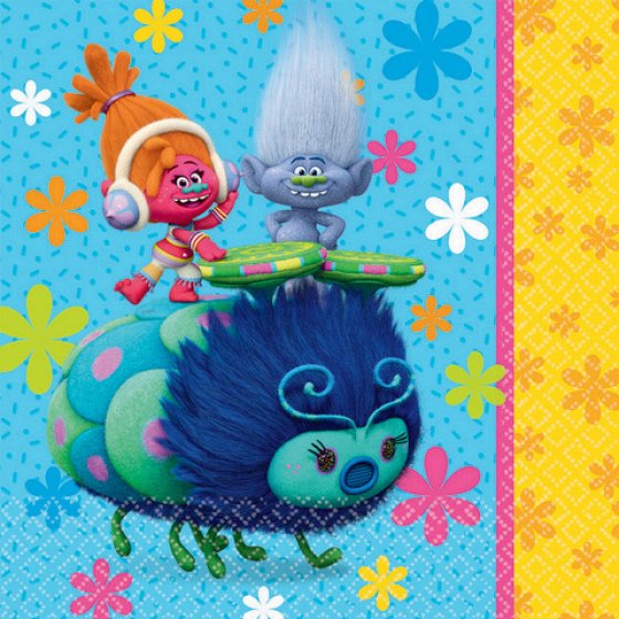 TROLLS LUNCH NAPKINS - PACK OF 16