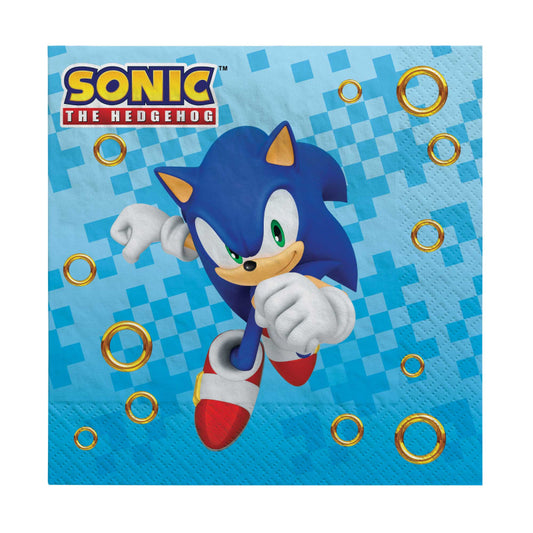 SONIC THE HEDGEHOG LUNCH NAPKINS - PACK OF 16