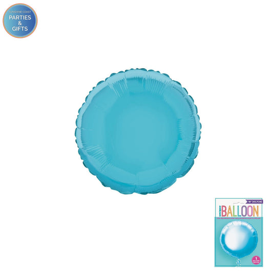 BABY BLUE ROUND FOIL BALLOON - 45.7CM