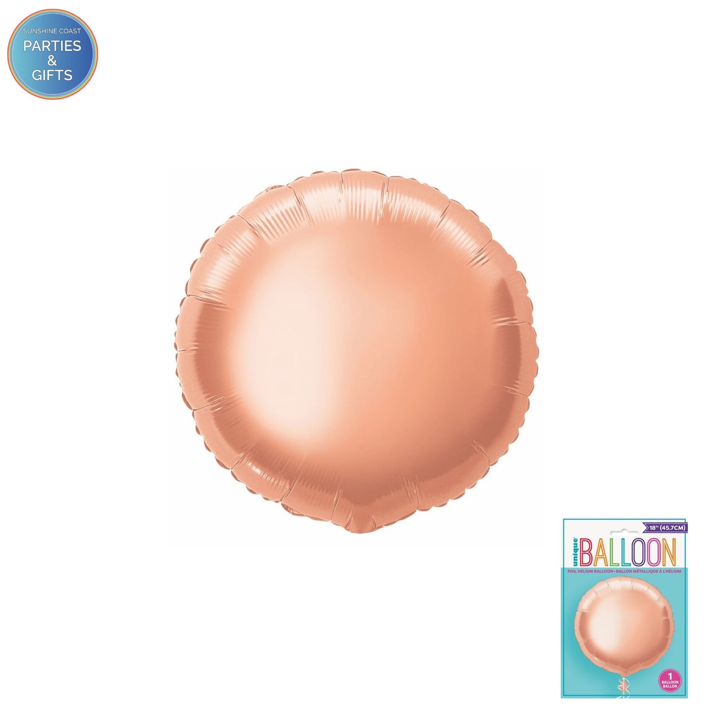 ROSE GOLD ROUND FOIL BALLOON - 45.7CM