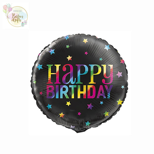 RAINBOW HAPPY BIRTHDAY FOIL BALLOON - 45CM